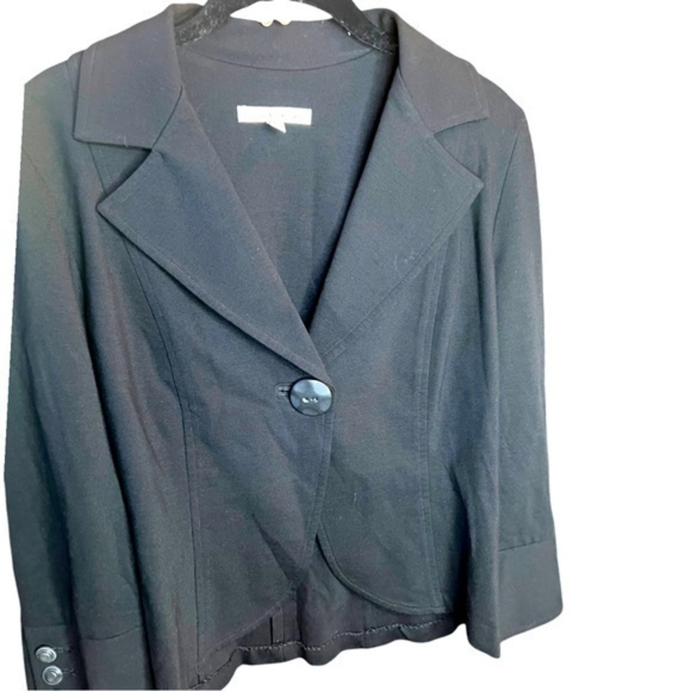▶️ CAbi ◀️ Black Single Button Soft Stretch  Blazer. Medium